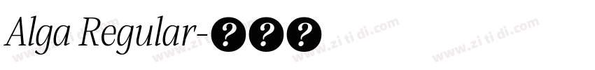 Alga Regular字体转换